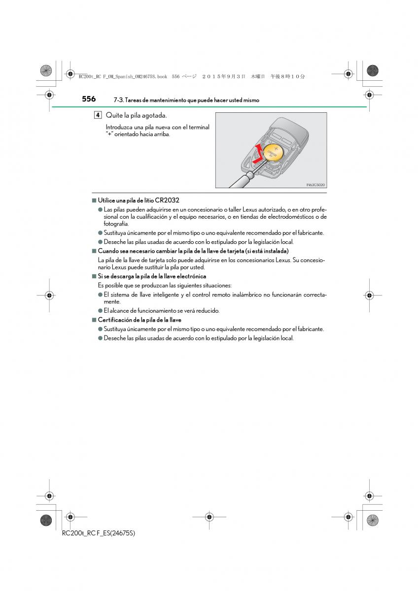 Lexus RC manual del propietario / page 556