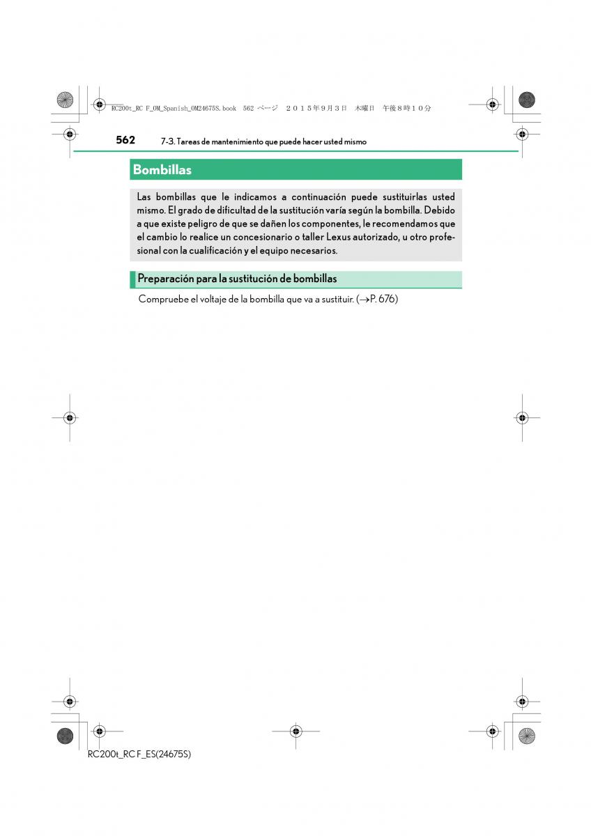 Lexus RC manual del propietario / page 562