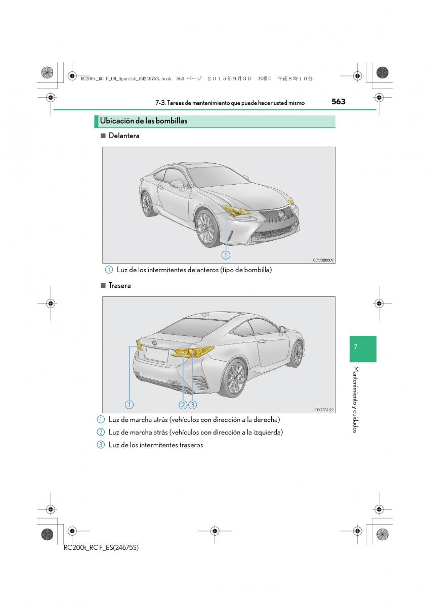 Lexus RC manual del propietario / page 563