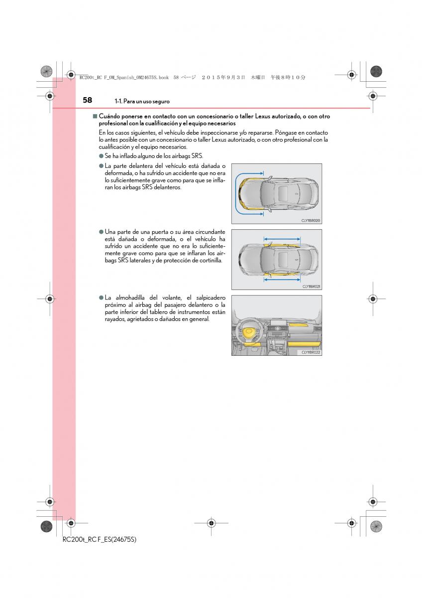 Lexus RC manual del propietario / page 58