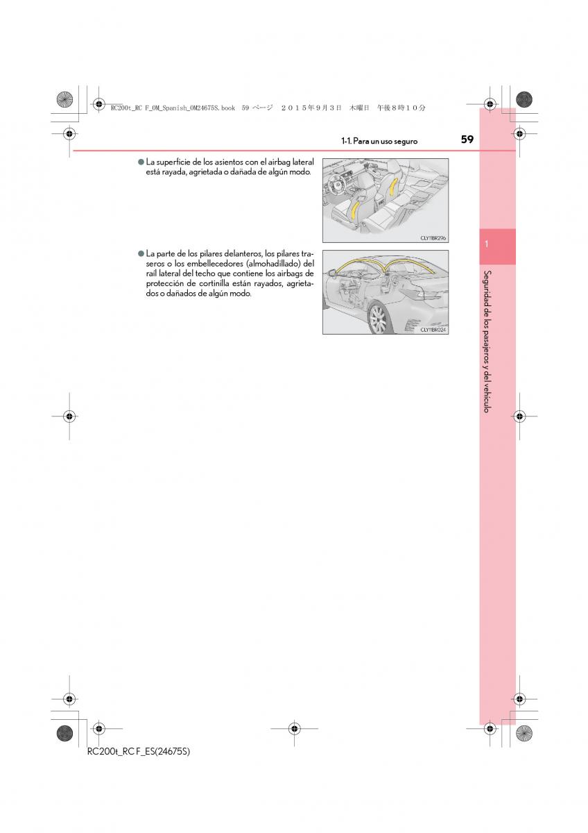 Lexus RC manual del propietario / page 59