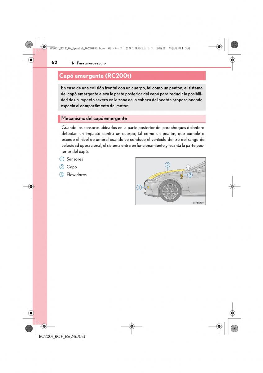 Lexus RC manual del propietario / page 62