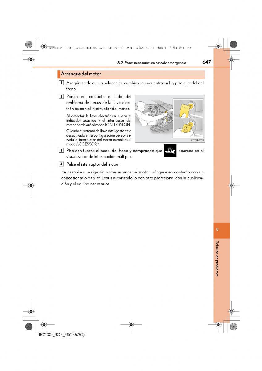 Lexus RC manual del propietario / page 647