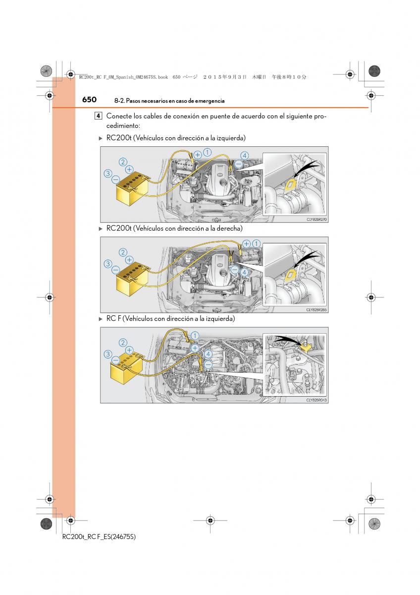 Lexus RC manual del propietario / page 650