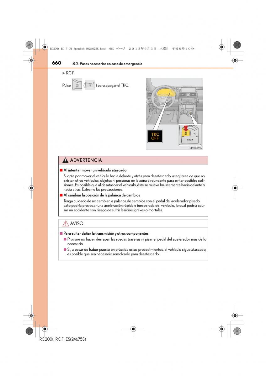 Lexus RC manual del propietario / page 660