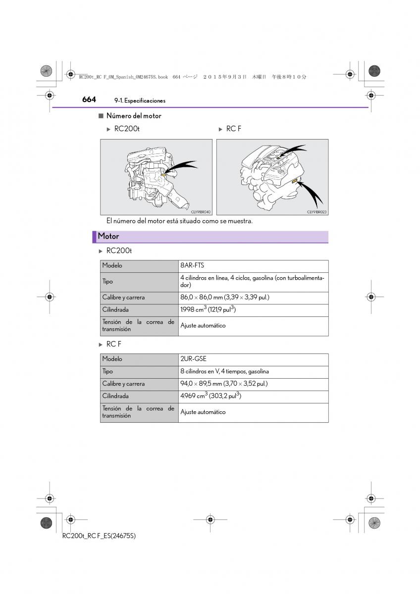 Lexus RC manual del propietario / page 664