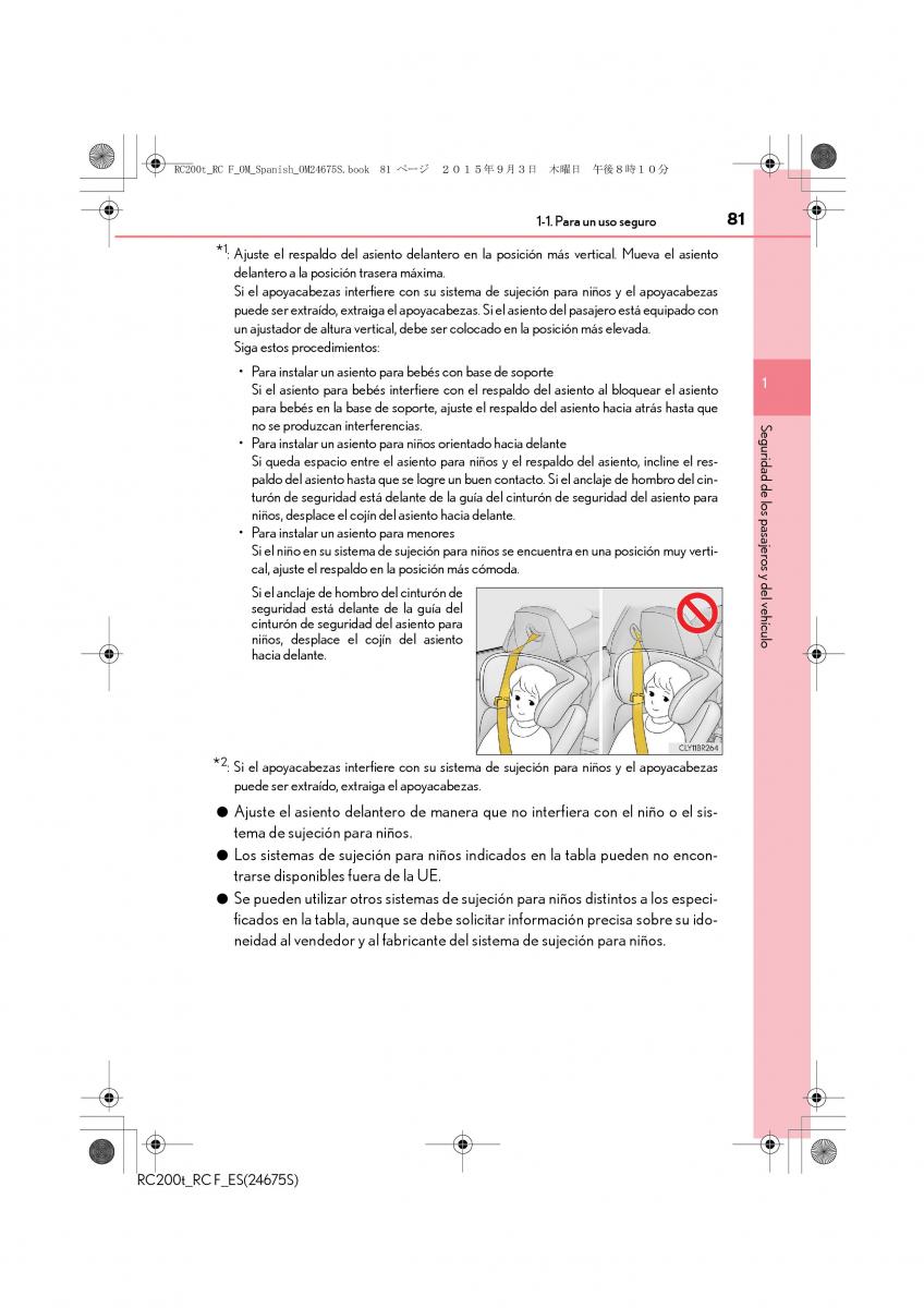 Lexus RC manual del propietario / page 81