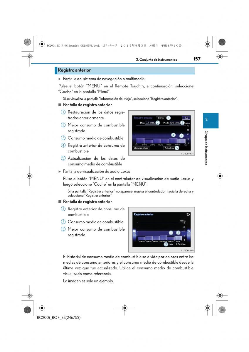 Lexus RC manual del propietario / page 157