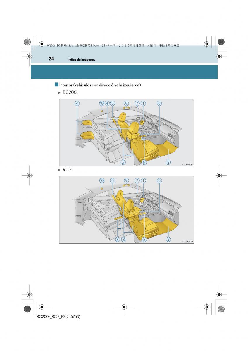 Lexus RC manual del propietario / page 24