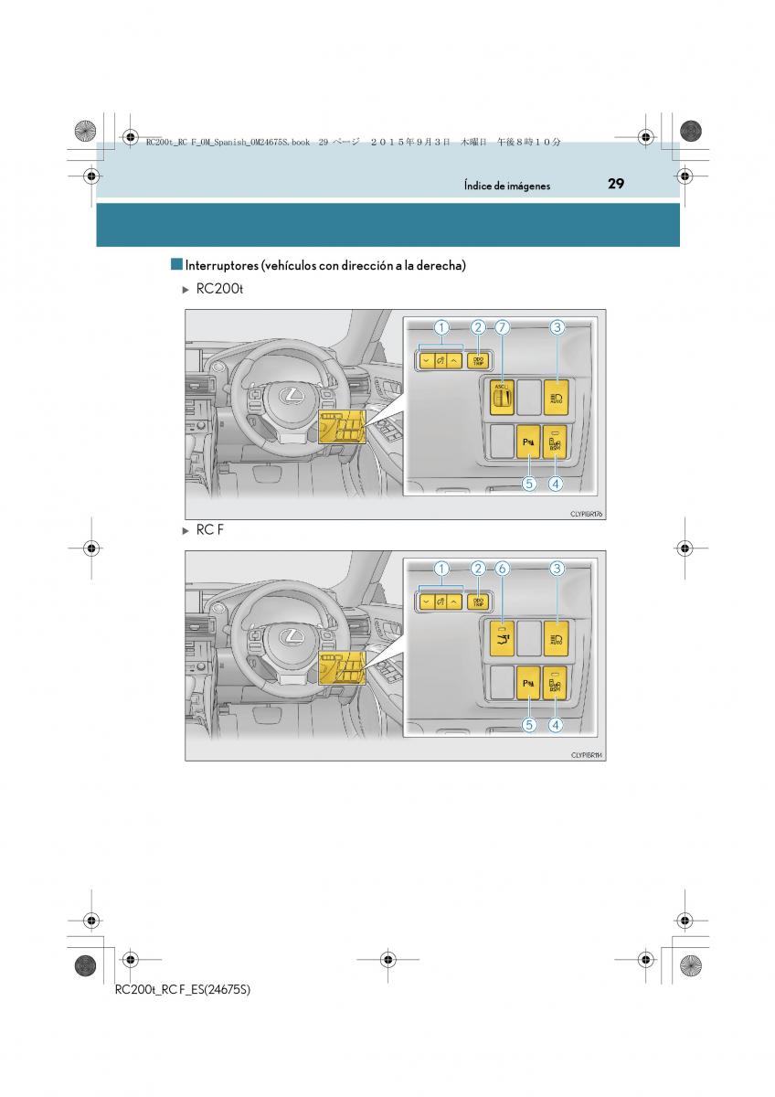 Lexus RC manual del propietario / page 29
