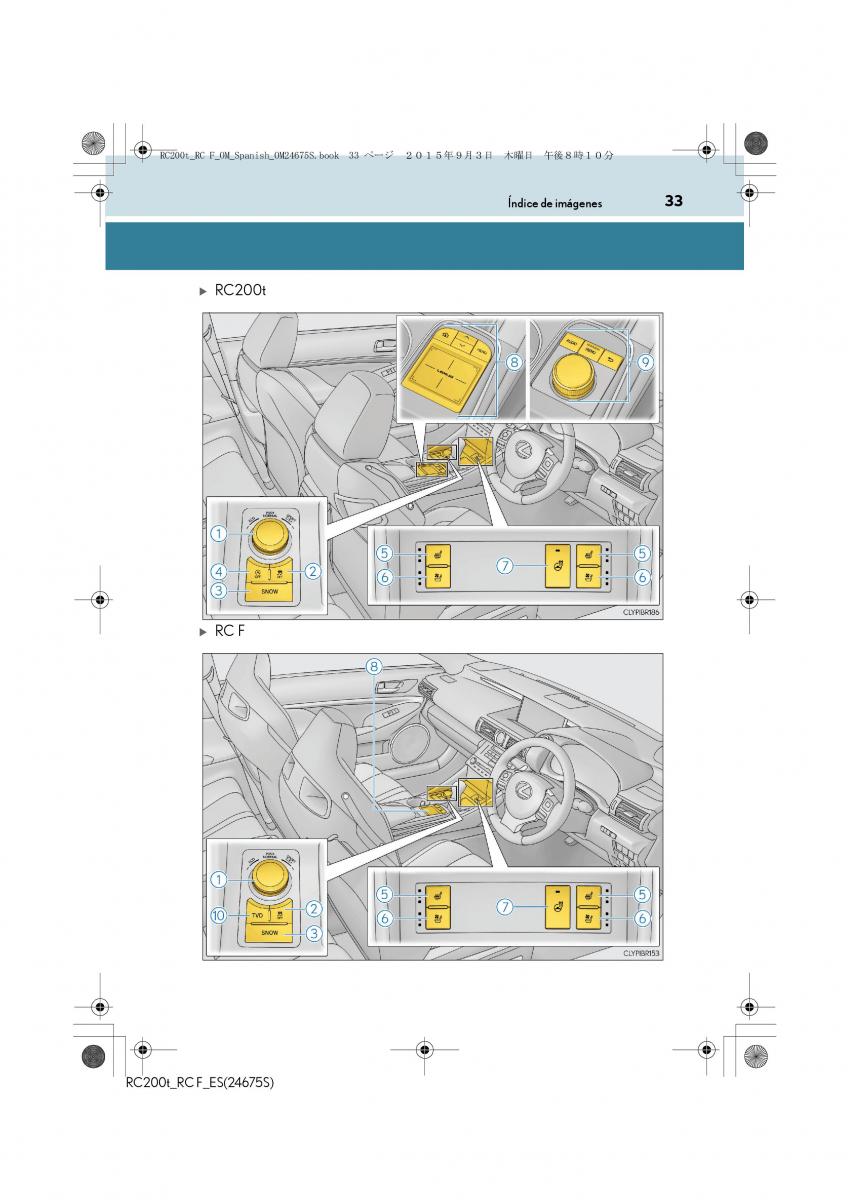 Lexus RC manual del propietario / page 33