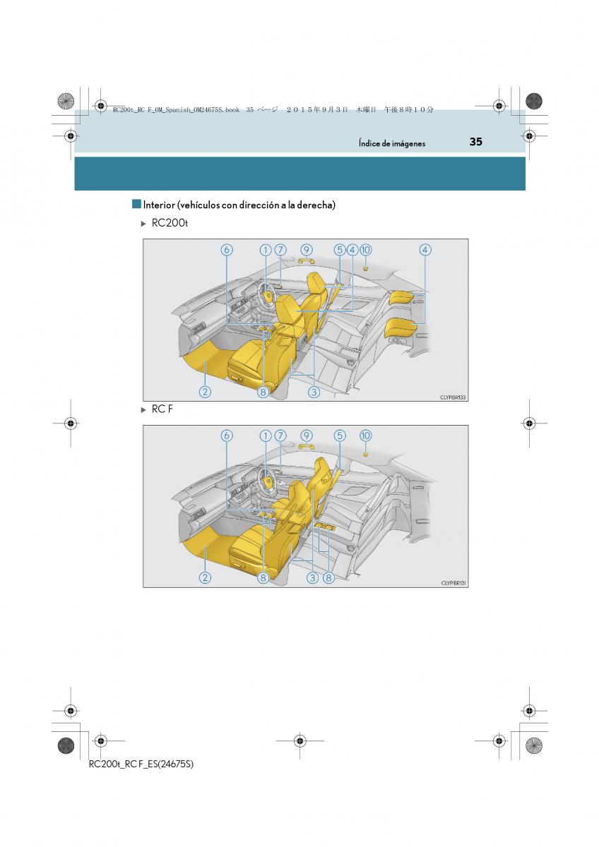 Lexus RC manual del propietario / page 35
