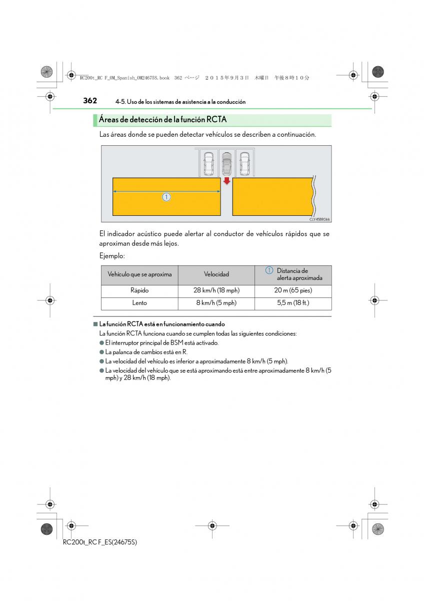 Lexus RC manual del propietario / page 362