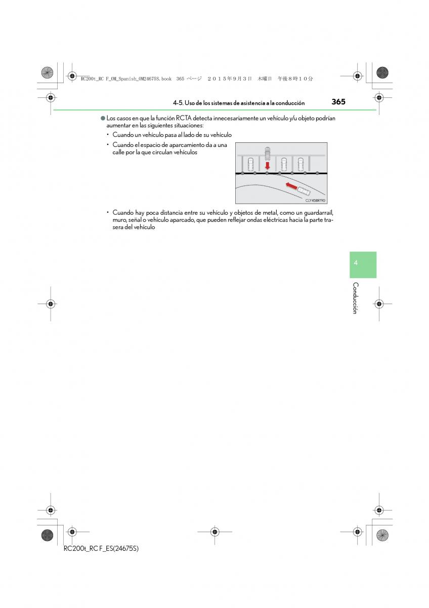 Lexus RC manual del propietario / page 365