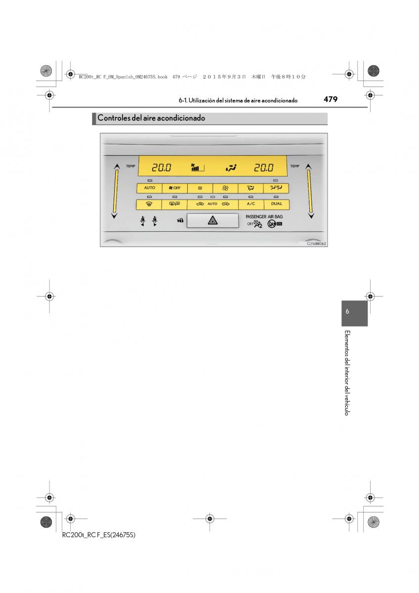 Lexus RC manual del propietario / page 479