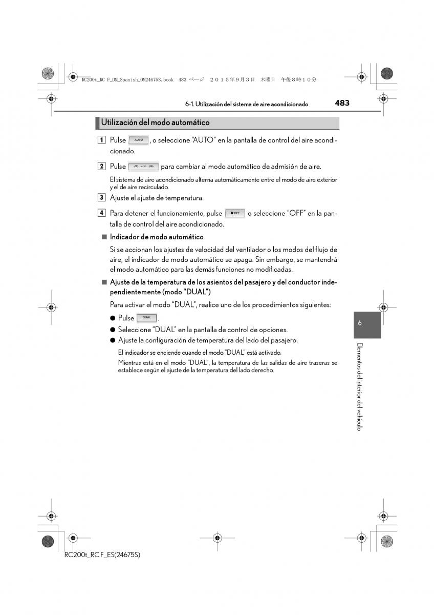 Lexus RC manual del propietario / page 483