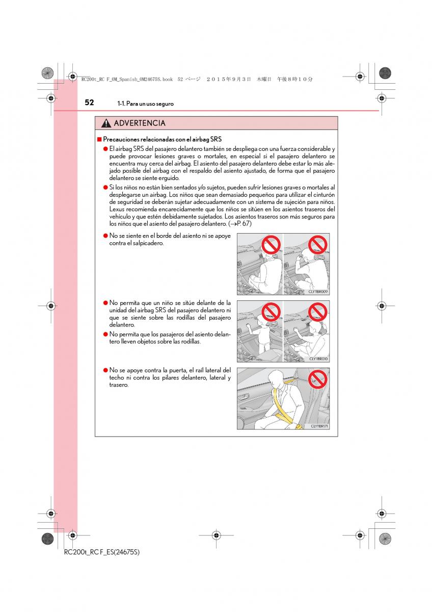 Lexus RC manual del propietario / page 52