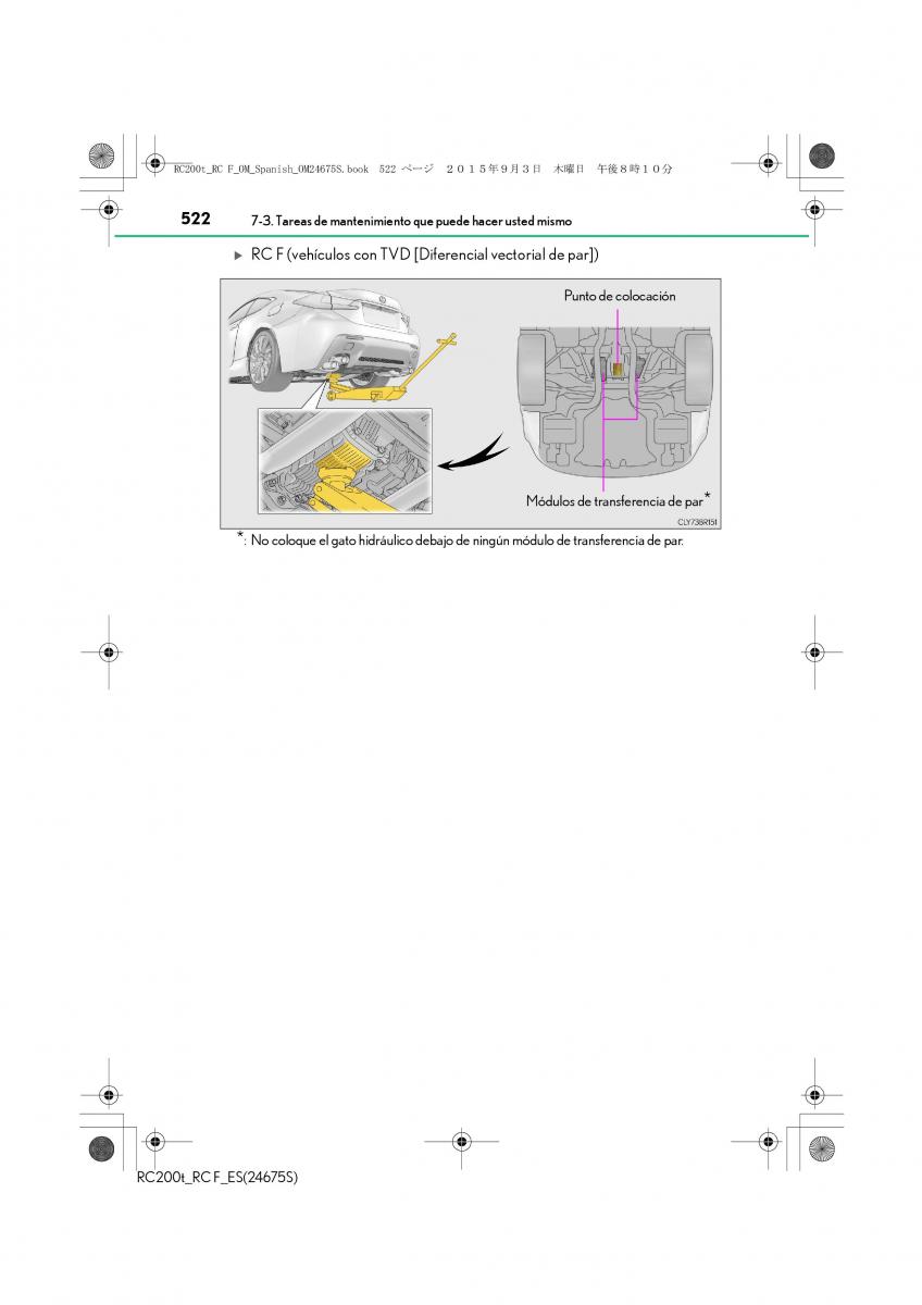 Lexus RC manual del propietario / page 522