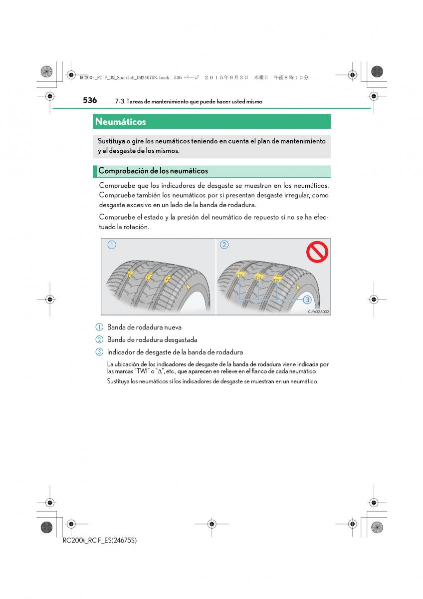 Lexus RC manual del propietario / page 536