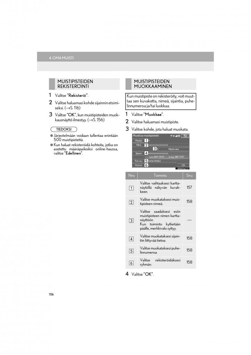 Lexus RC omistajan kasikirja / page 156