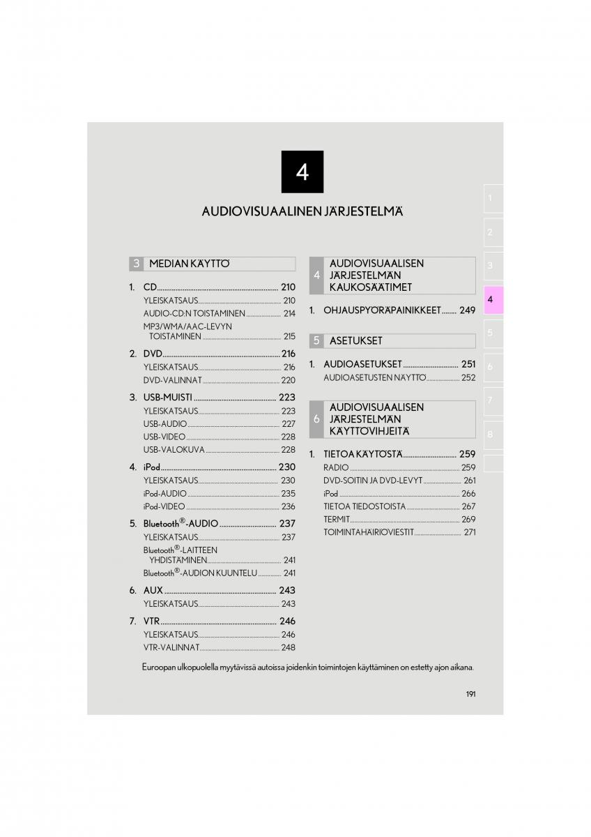 Lexus RC omistajan kasikirja / page 191