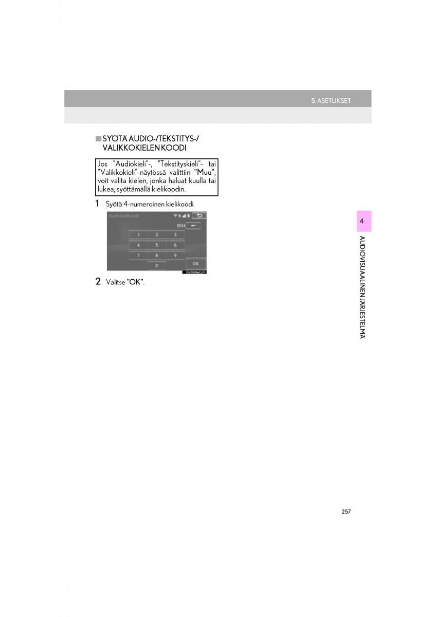 Lexus RC omistajan kasikirja / page 257