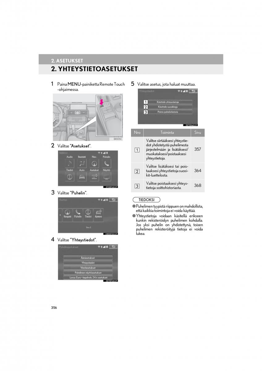 Lexus RC omistajan kasikirja / page 356