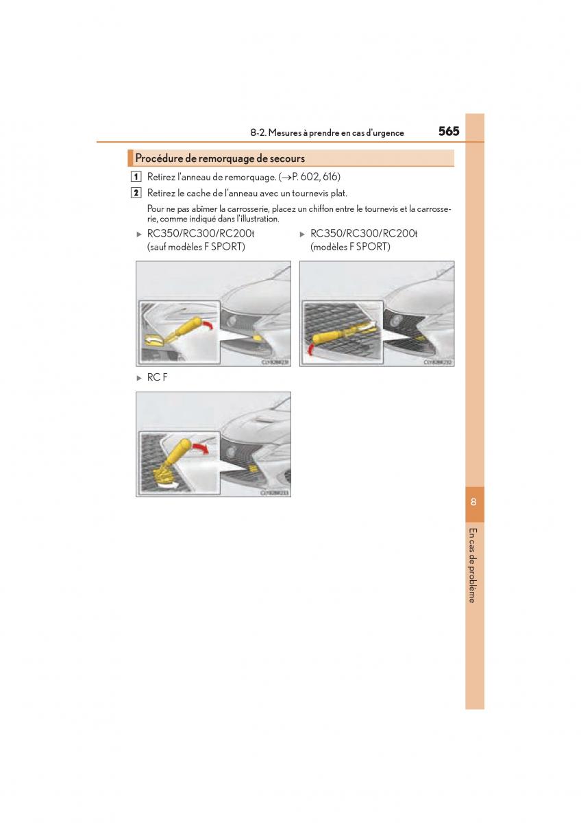 Lexus RC manuel du proprietaire / page 567