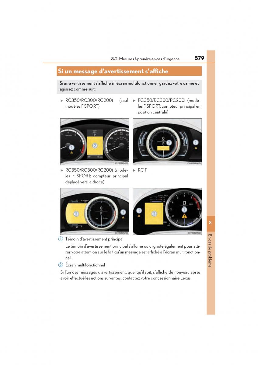 Lexus RC manuel du proprietaire / page 581