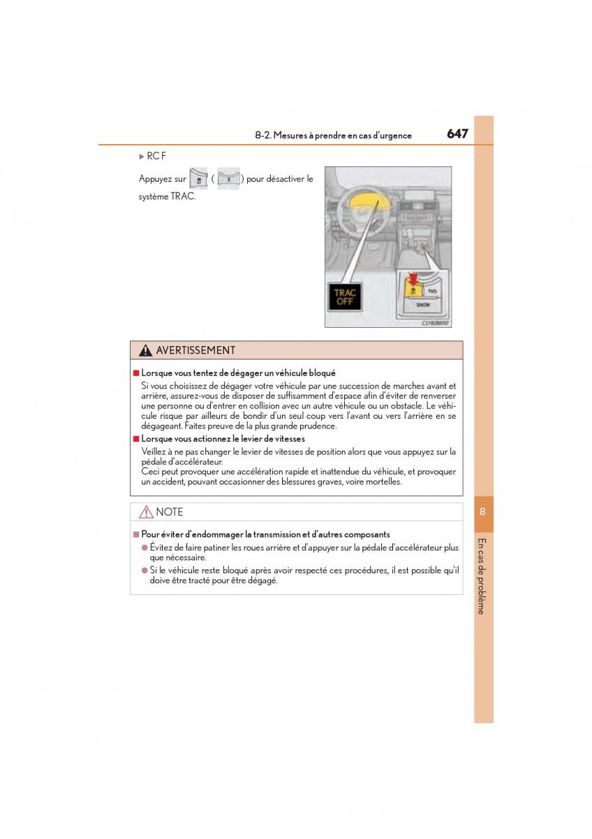 Lexus RC manuel du proprietaire / page 649