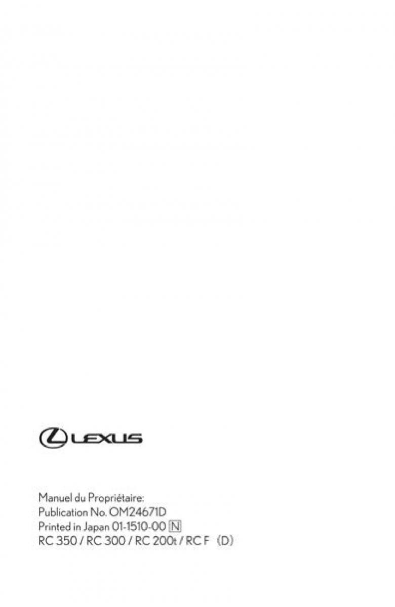 Lexus RC manuel du proprietaire / page 728