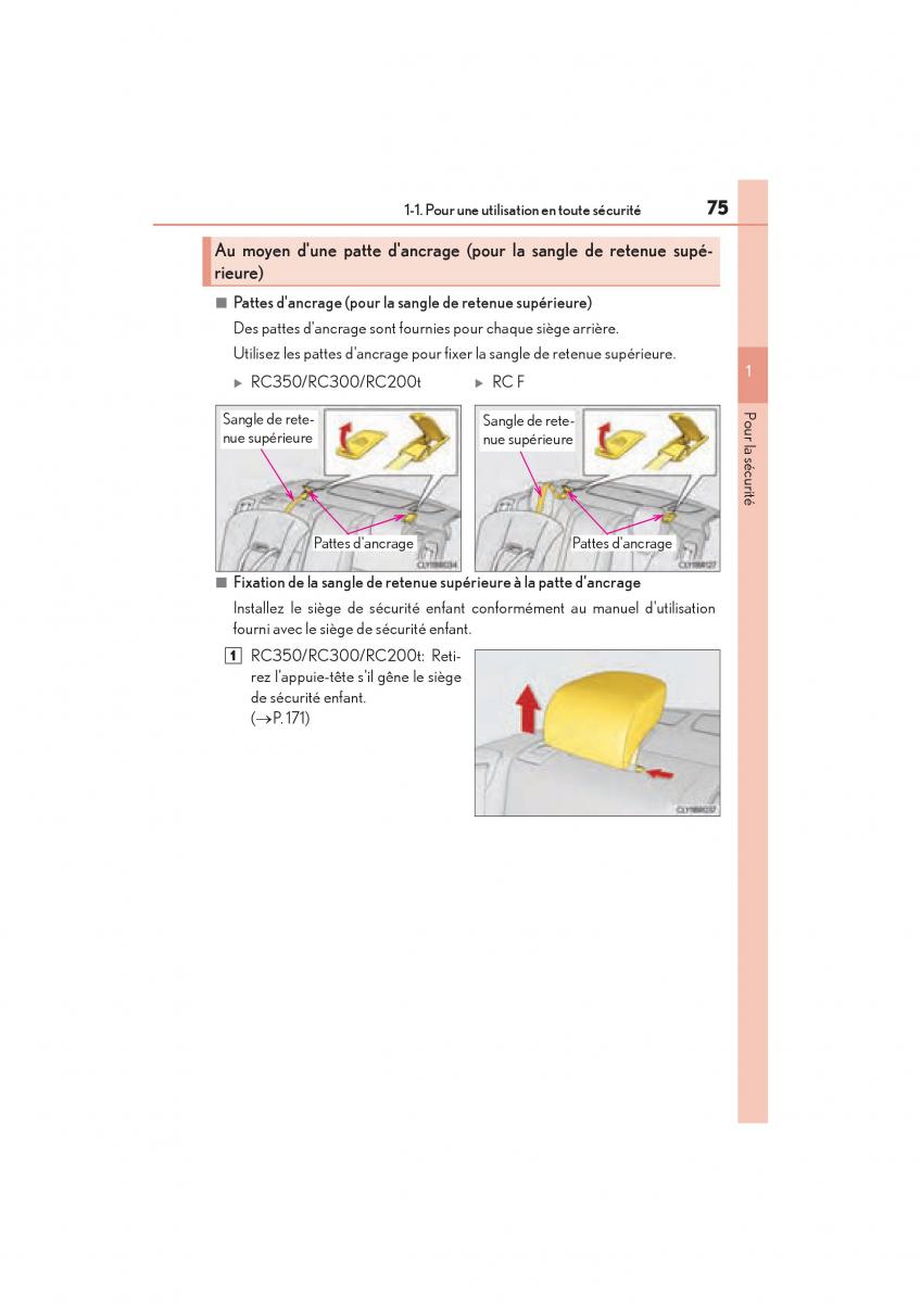 Lexus RC manuel du proprietaire / page 77