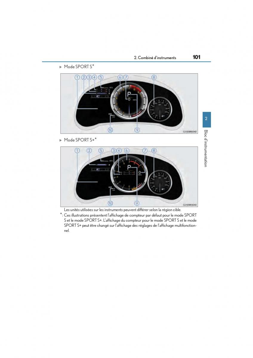 Lexus RC manuel du proprietaire / page 103