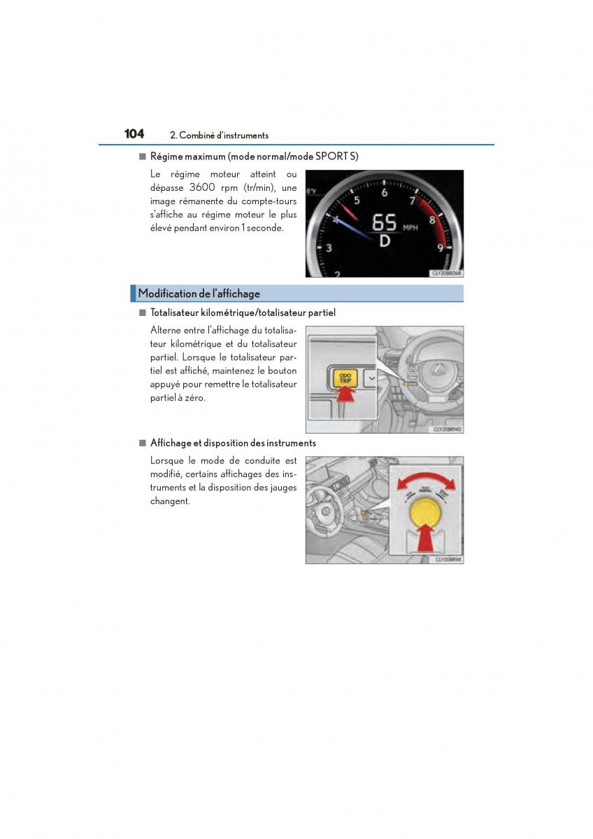 Lexus RC manuel du proprietaire / page 106