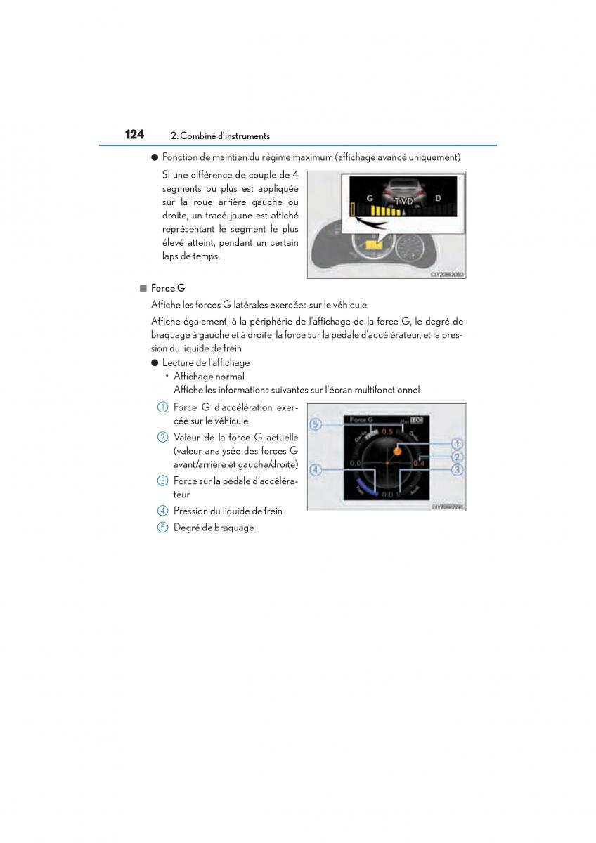 Lexus RC manuel du proprietaire / page 126