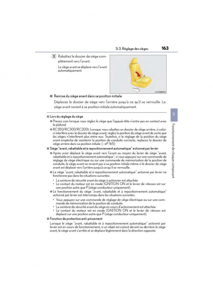 Lexus RC manuel du proprietaire / page 165