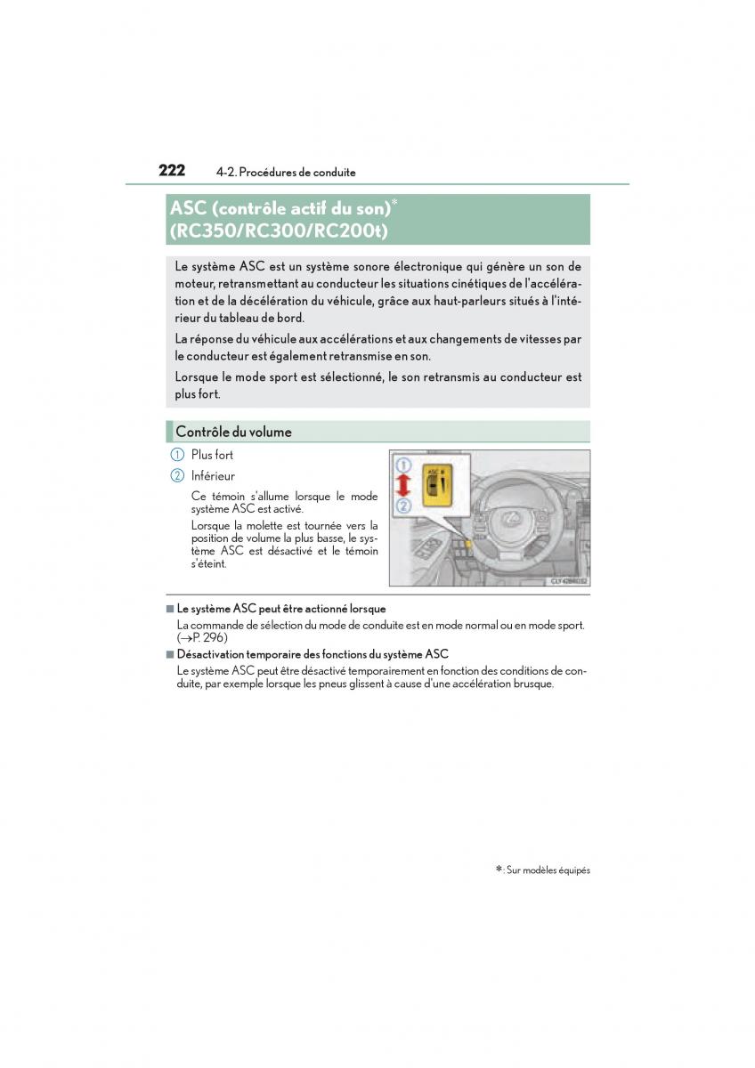 Lexus RC manuel du proprietaire / page 224