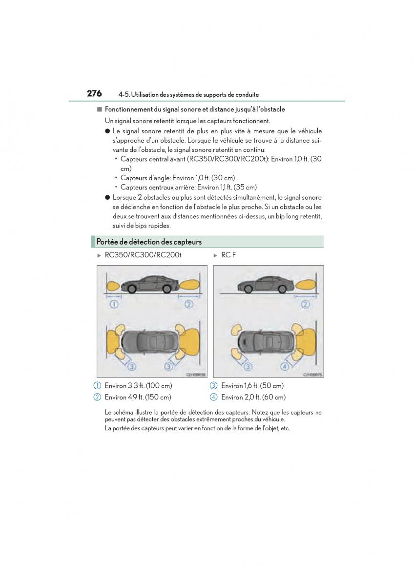 Lexus RC manuel du proprietaire / page 278