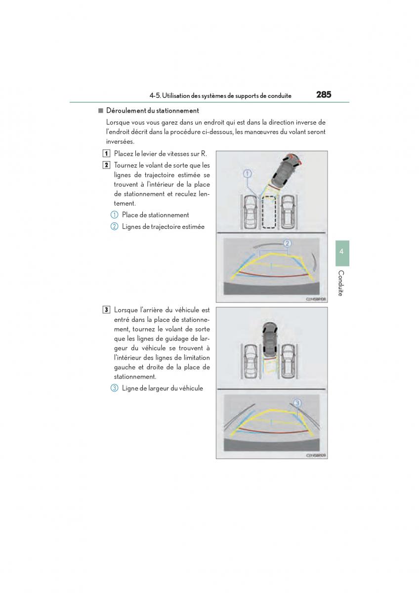 Lexus RC manuel du proprietaire / page 287