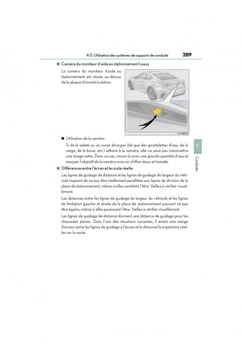 Lexus RC manuel du proprietaire / page 291