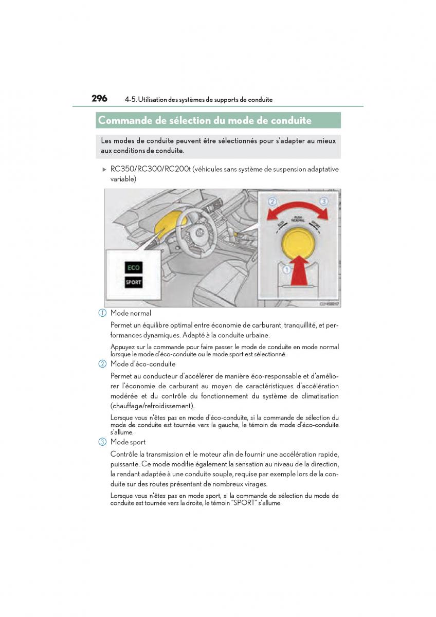 Lexus RC manuel du proprietaire / page 298