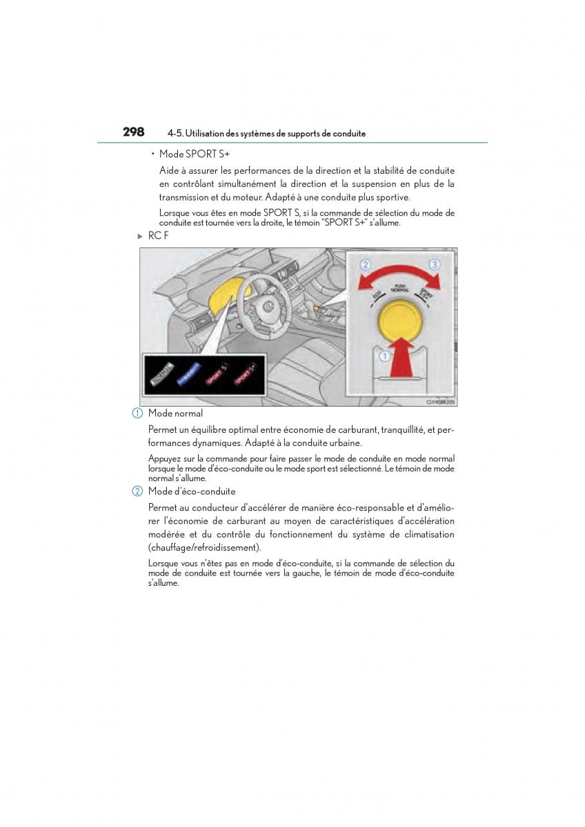 Lexus RC manuel du proprietaire / page 300