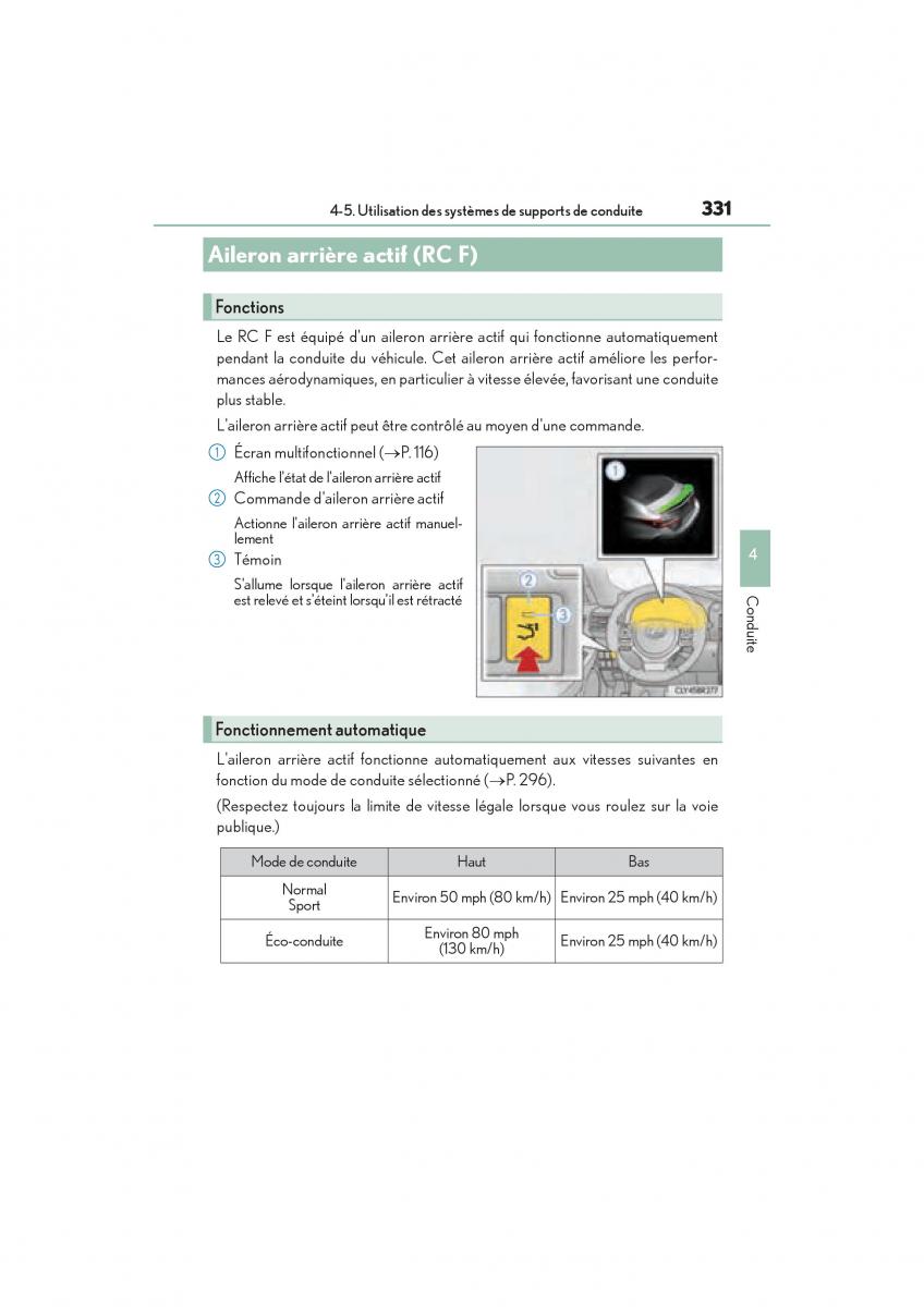 Lexus RC manuel du proprietaire / page 333
