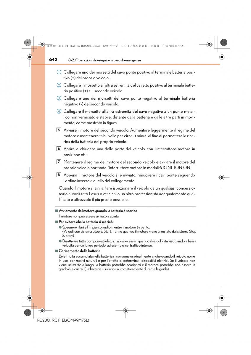 Lexus RC manuale del proprietario / page 642