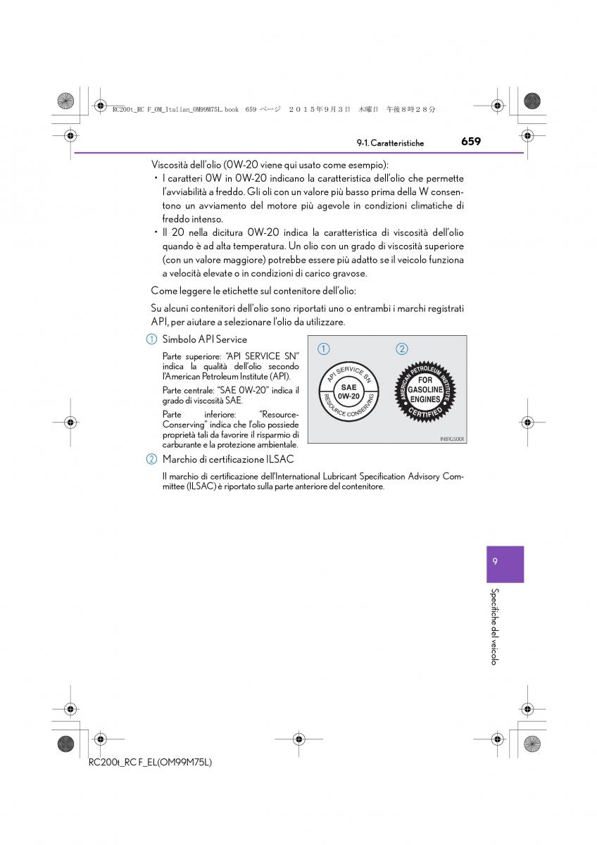 Lexus RC manuale del proprietario / page 659