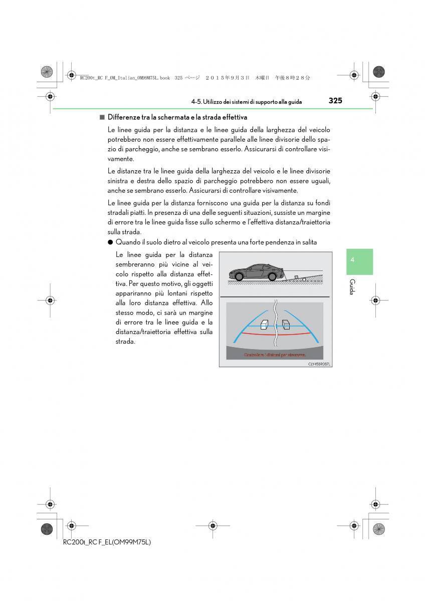 Lexus RC manuale del proprietario / page 325