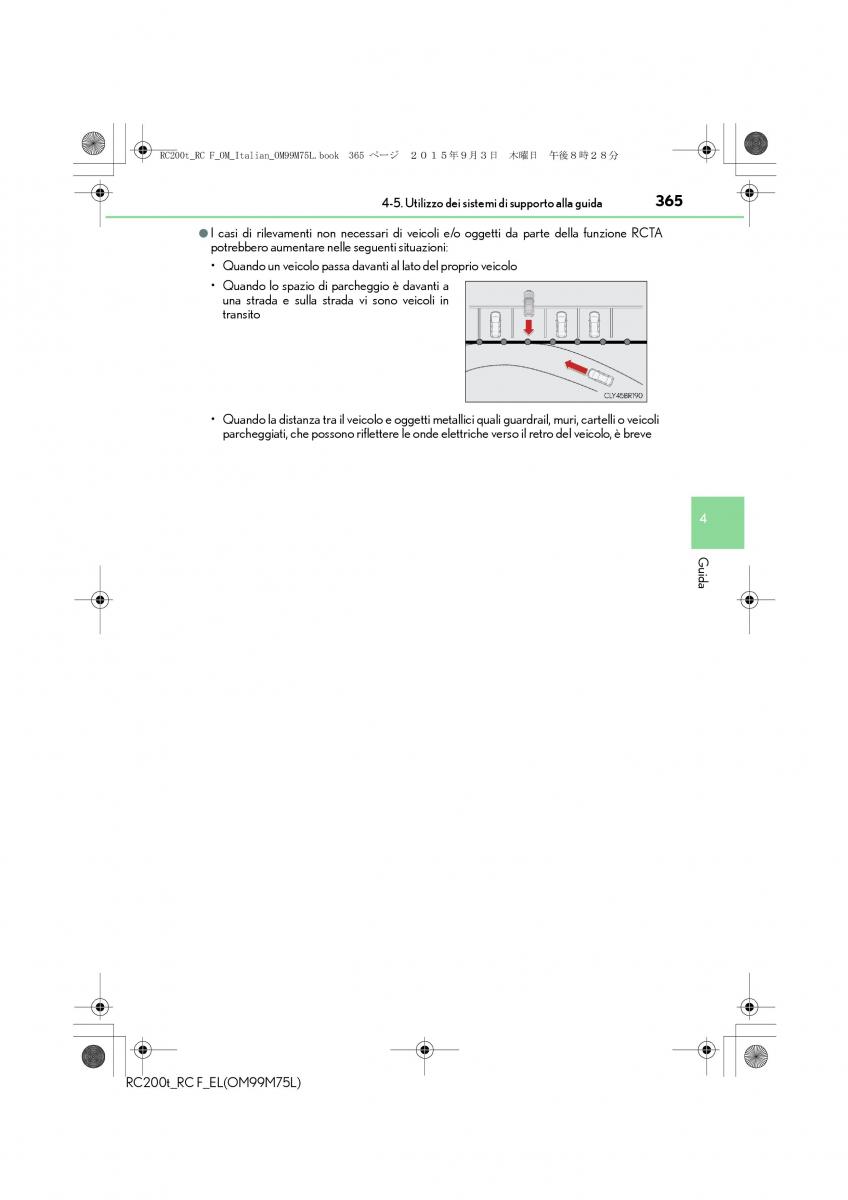 Lexus RC manuale del proprietario / page 365