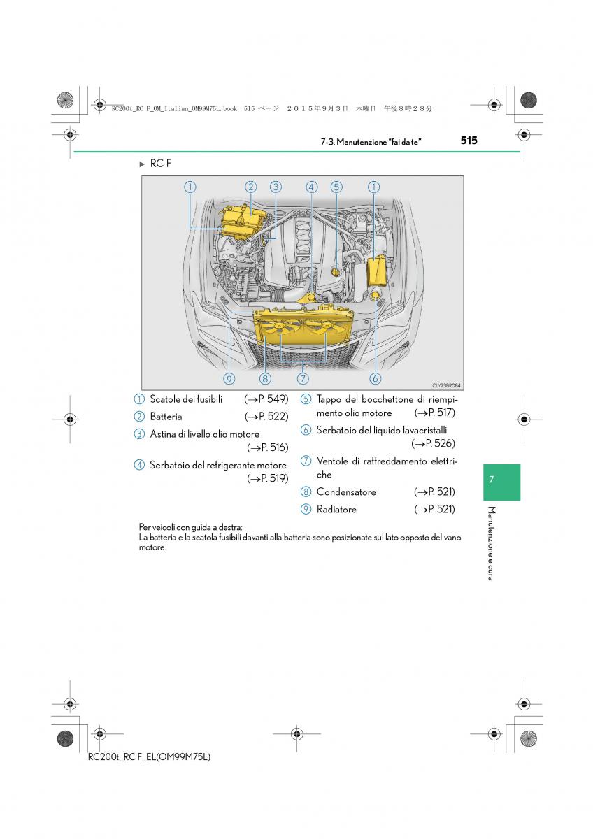 Lexus RC manuale del proprietario / page 515