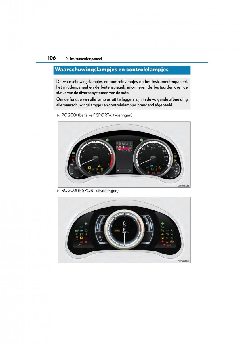 Lexus RC handleiding / page 106