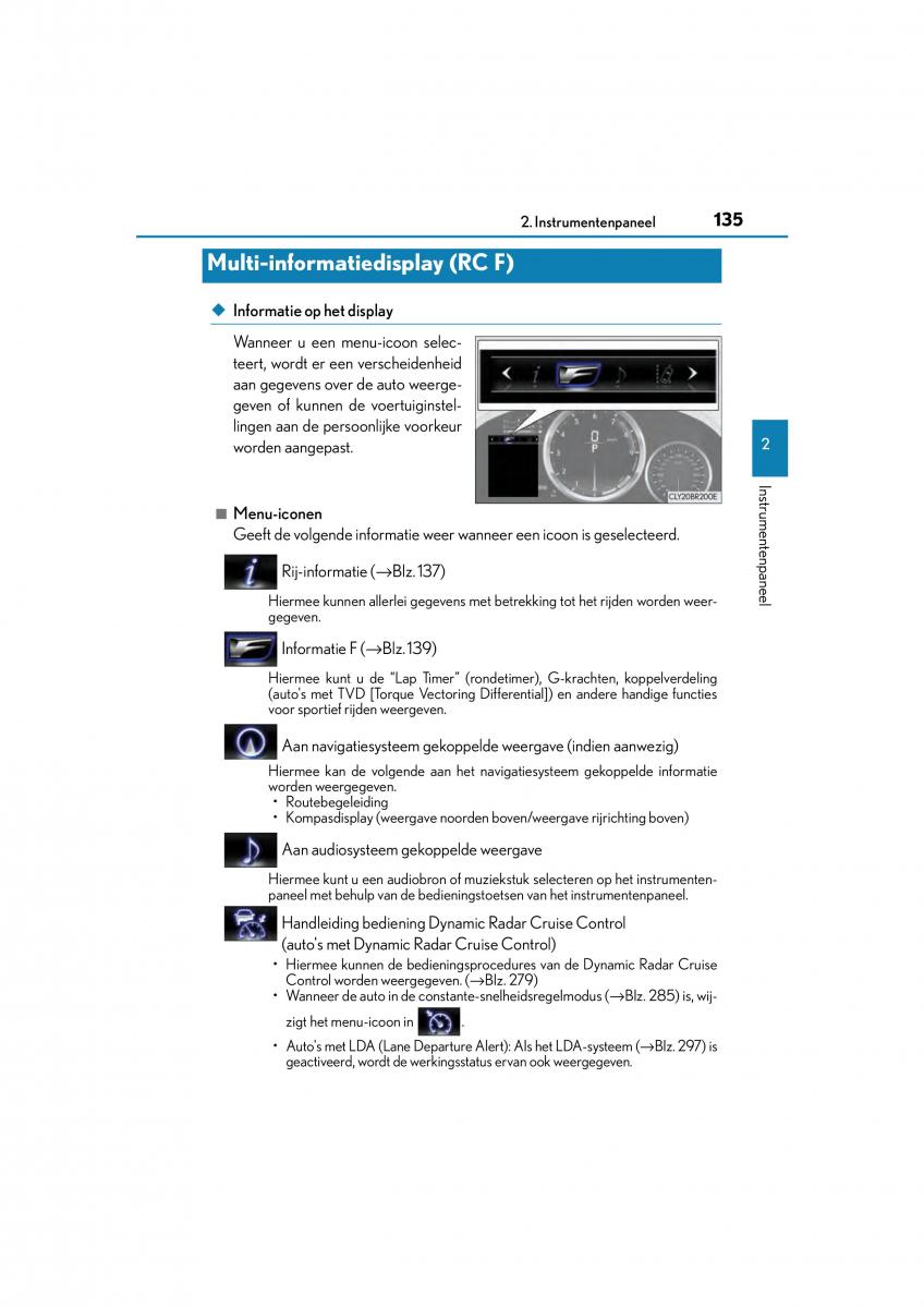 Lexus RC handleiding / page 135